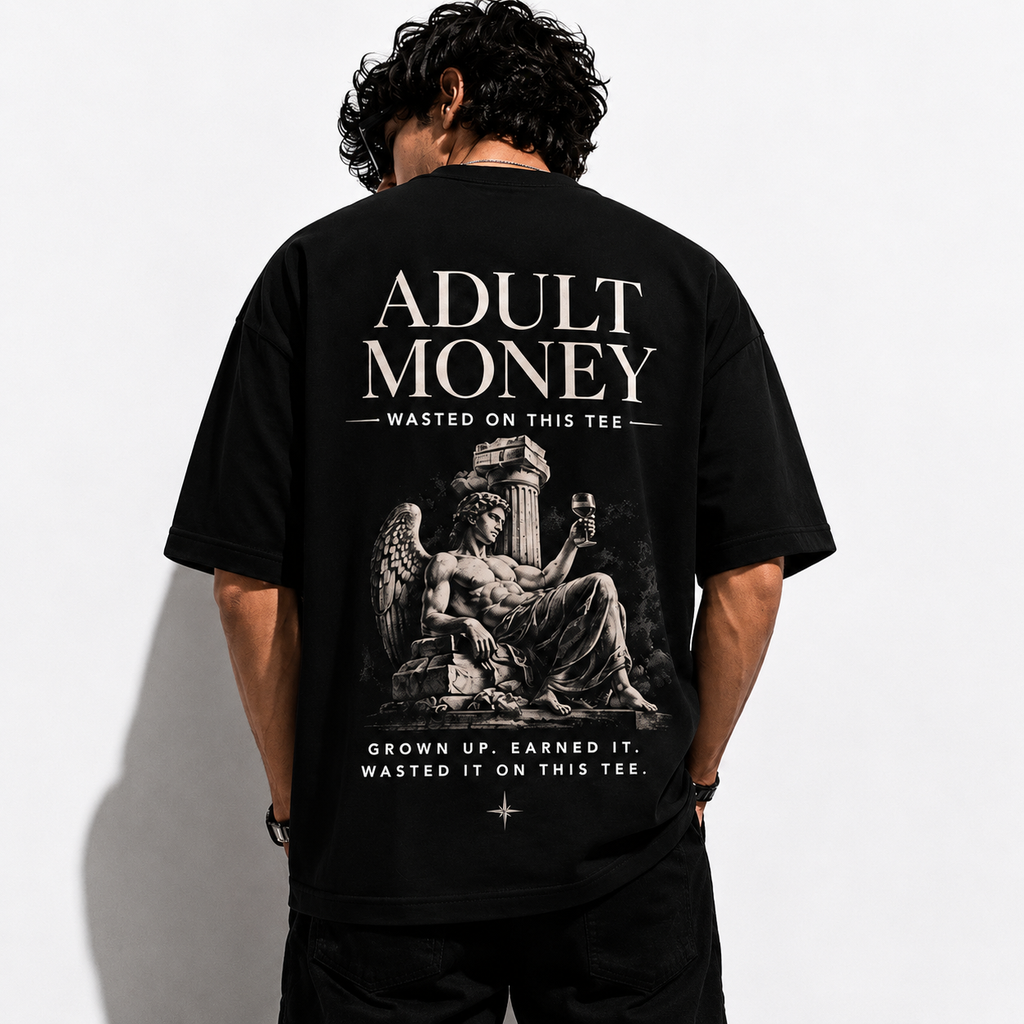 Adult Money Wasted Oversized Tee