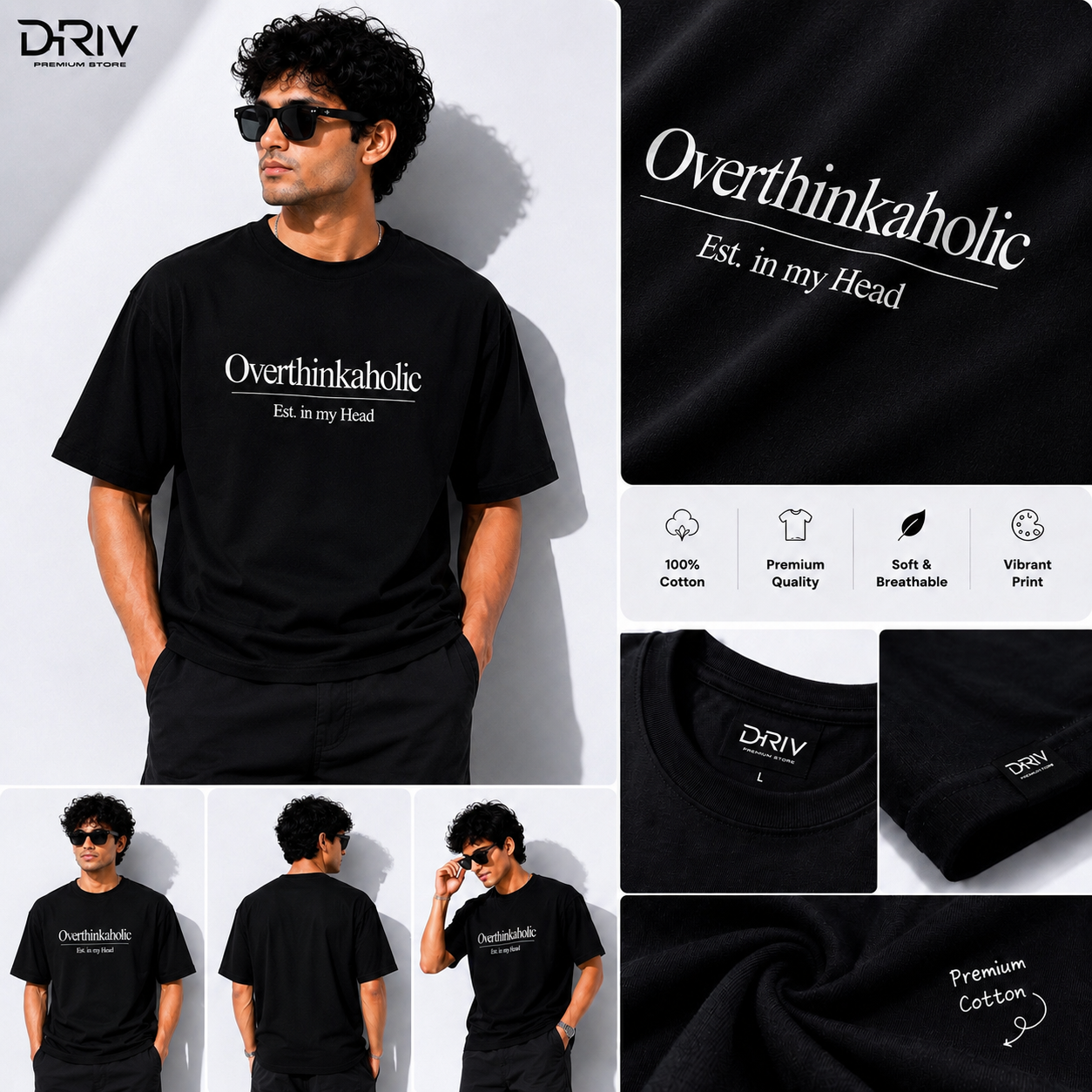 Overthinkaholic Oversized Tee