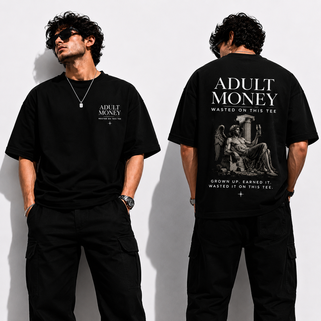 Adult Money Wasted Oversized Tee
