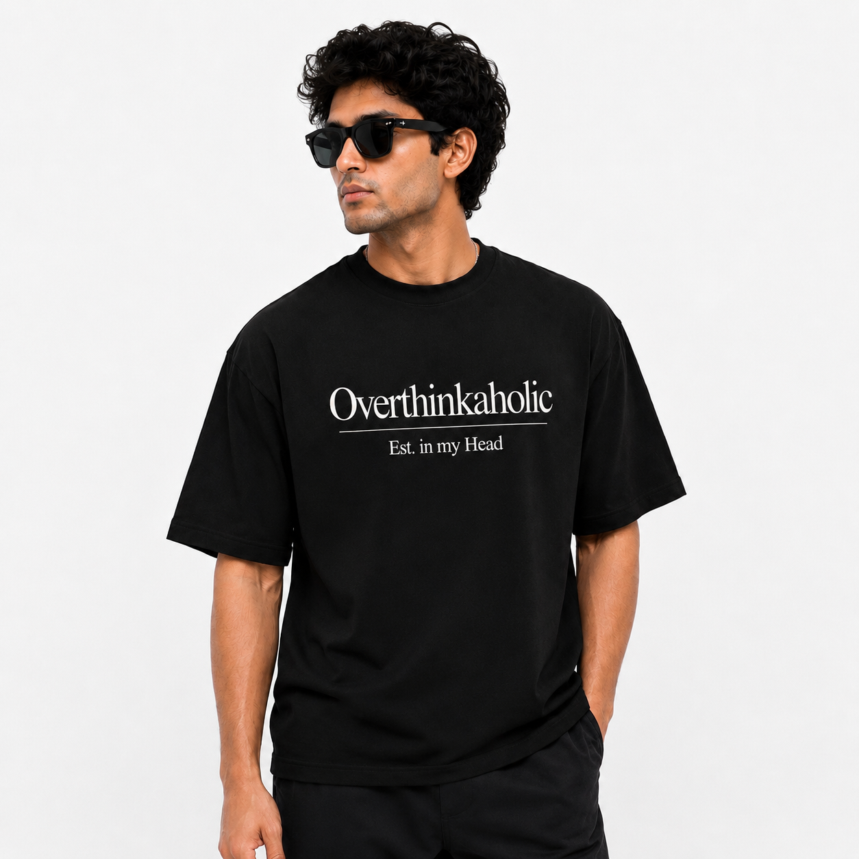 Overthinkaholic Oversized Tee