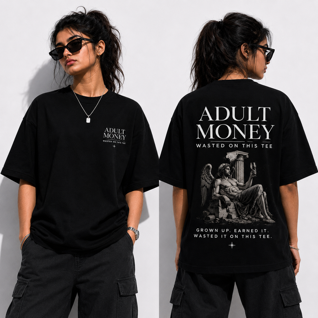 Adult Money Wasted Oversized Tee