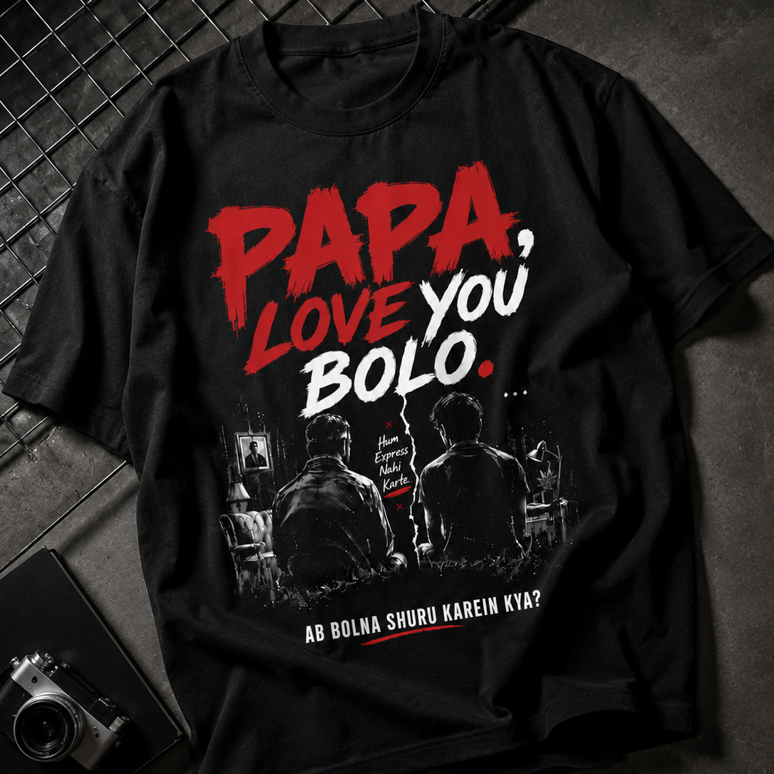 Papa Love You Bolo Oversized Tee