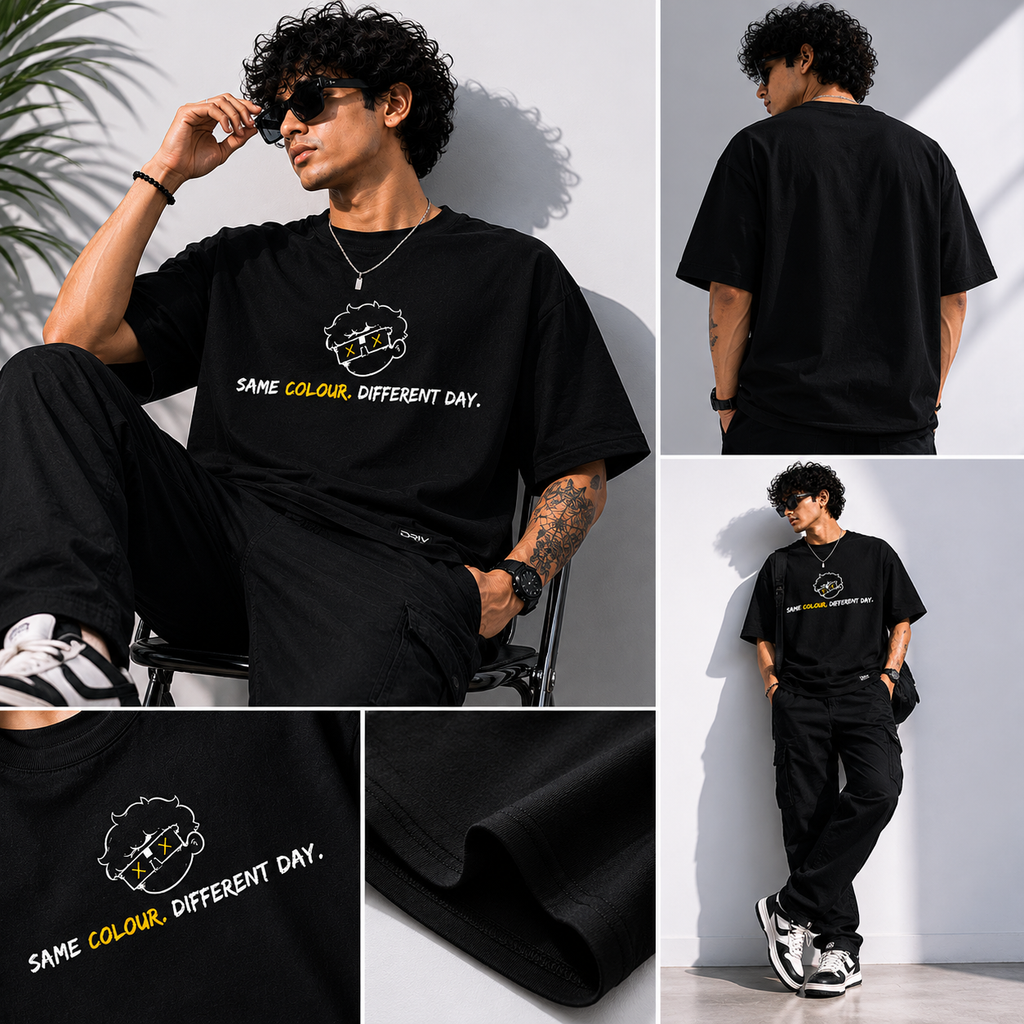 Same Colour. Different Day. Oversized Tee