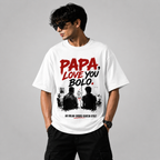 Papa Love You Bolo Oversized Tee